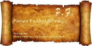Pervu Feliciána névjegykártya